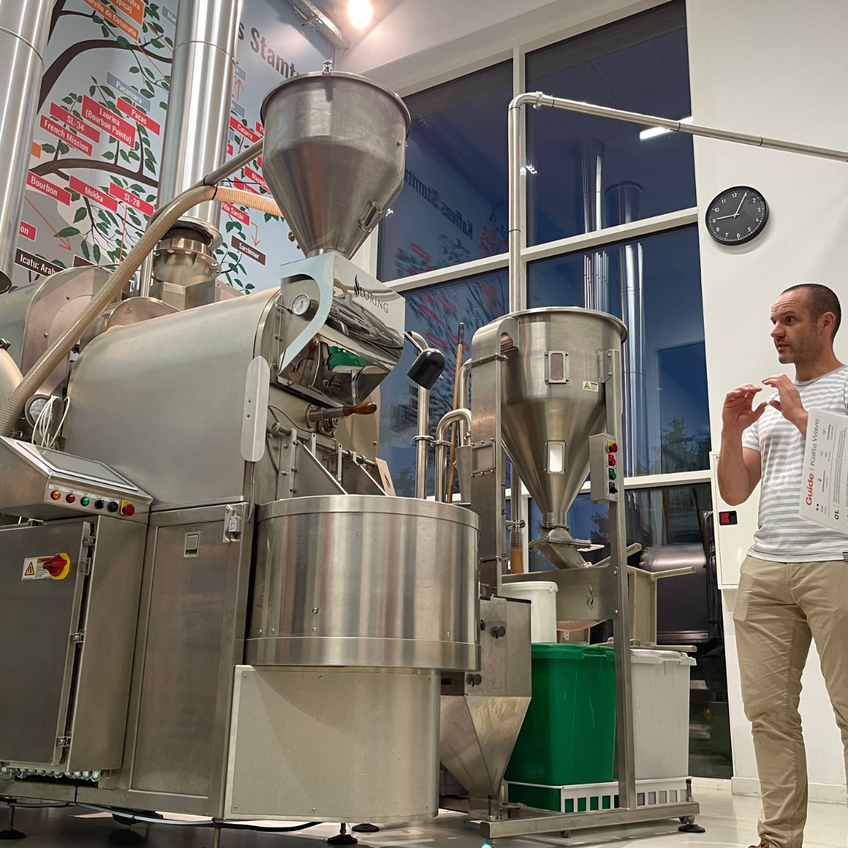 kursus med Lars, hvor han viser deltagerne Bentax risteriet 