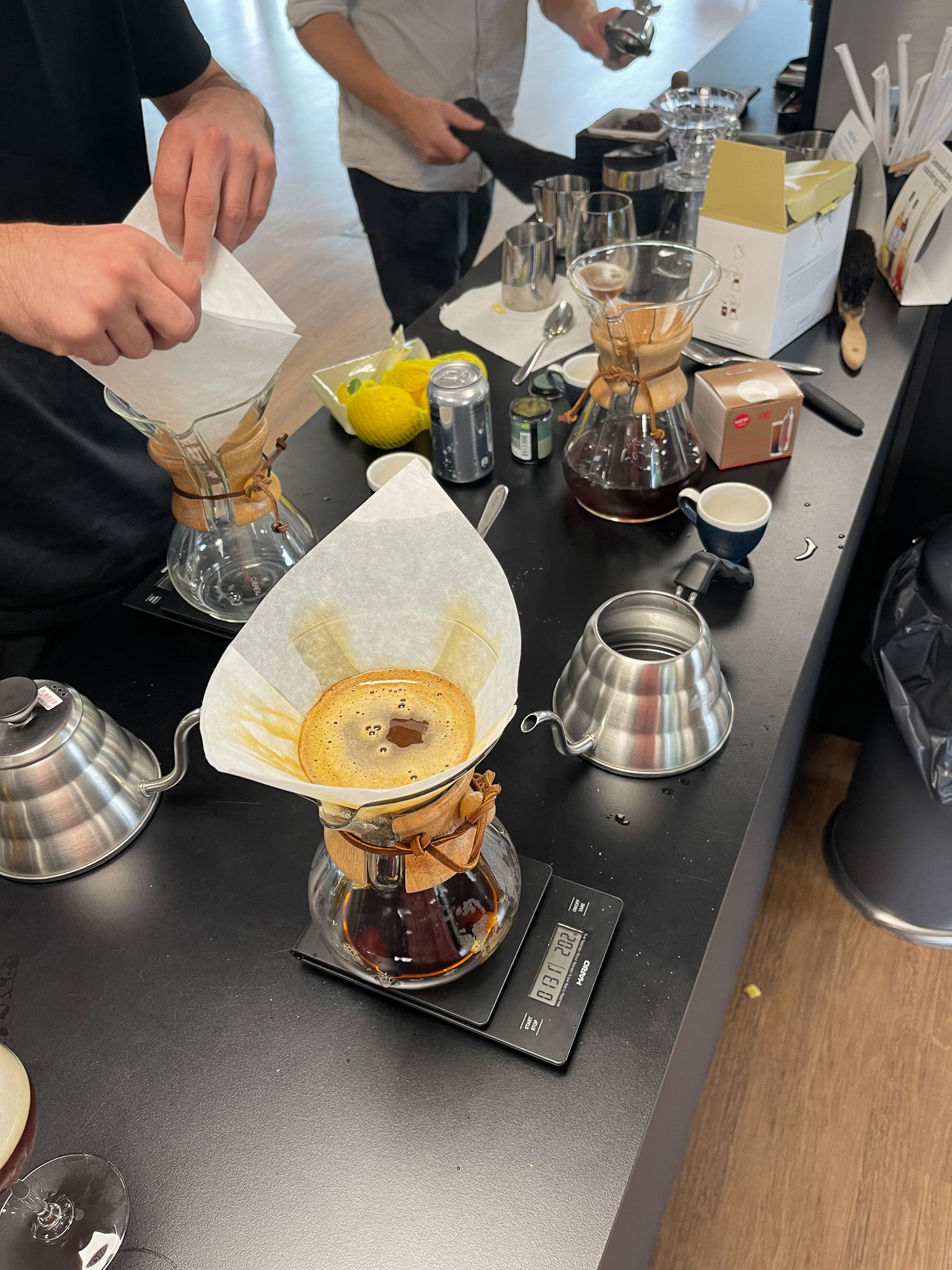 filterbrygning fra et kursus hos Bentax