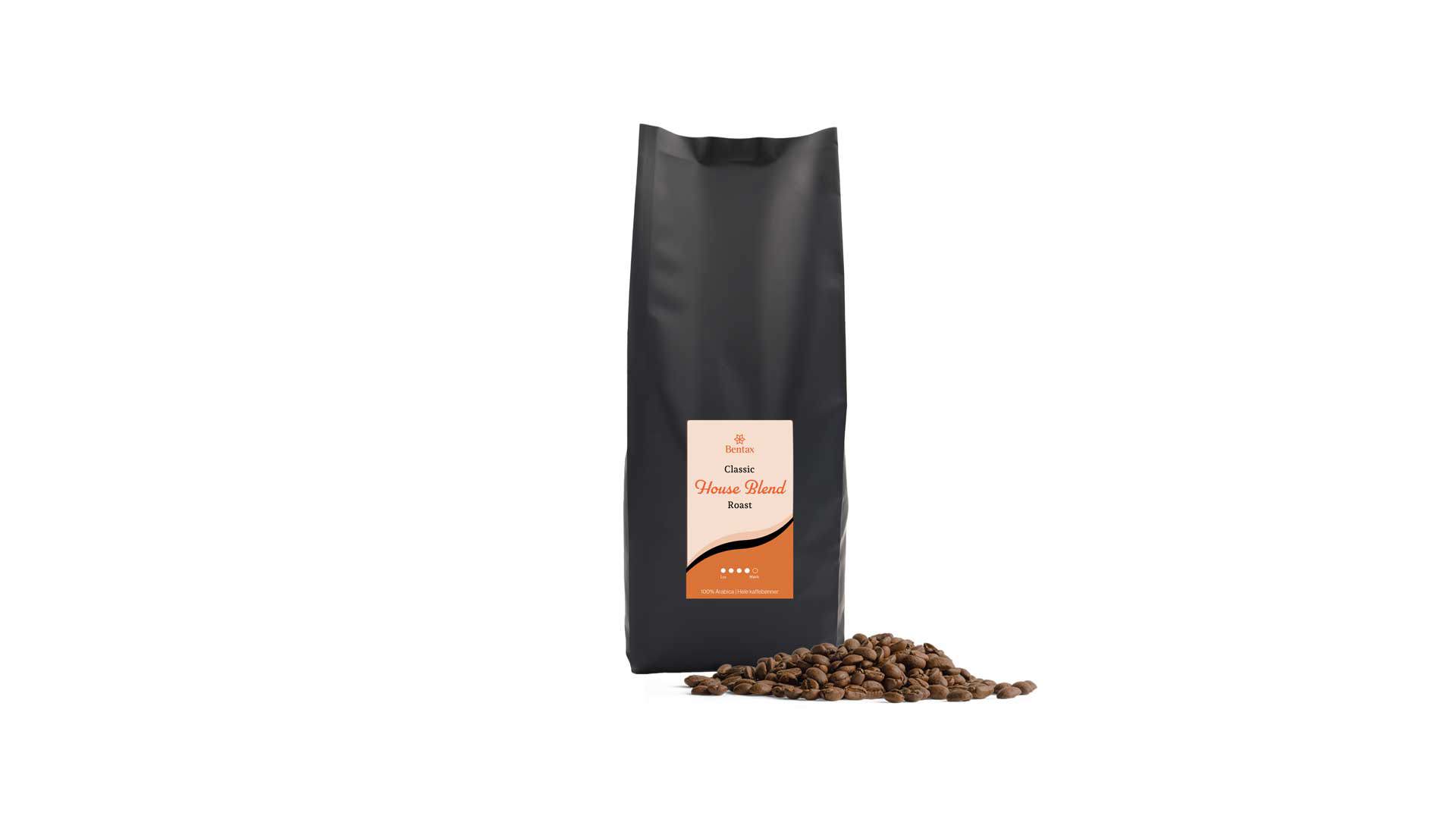 Classic House Blend Roast, hele bønner