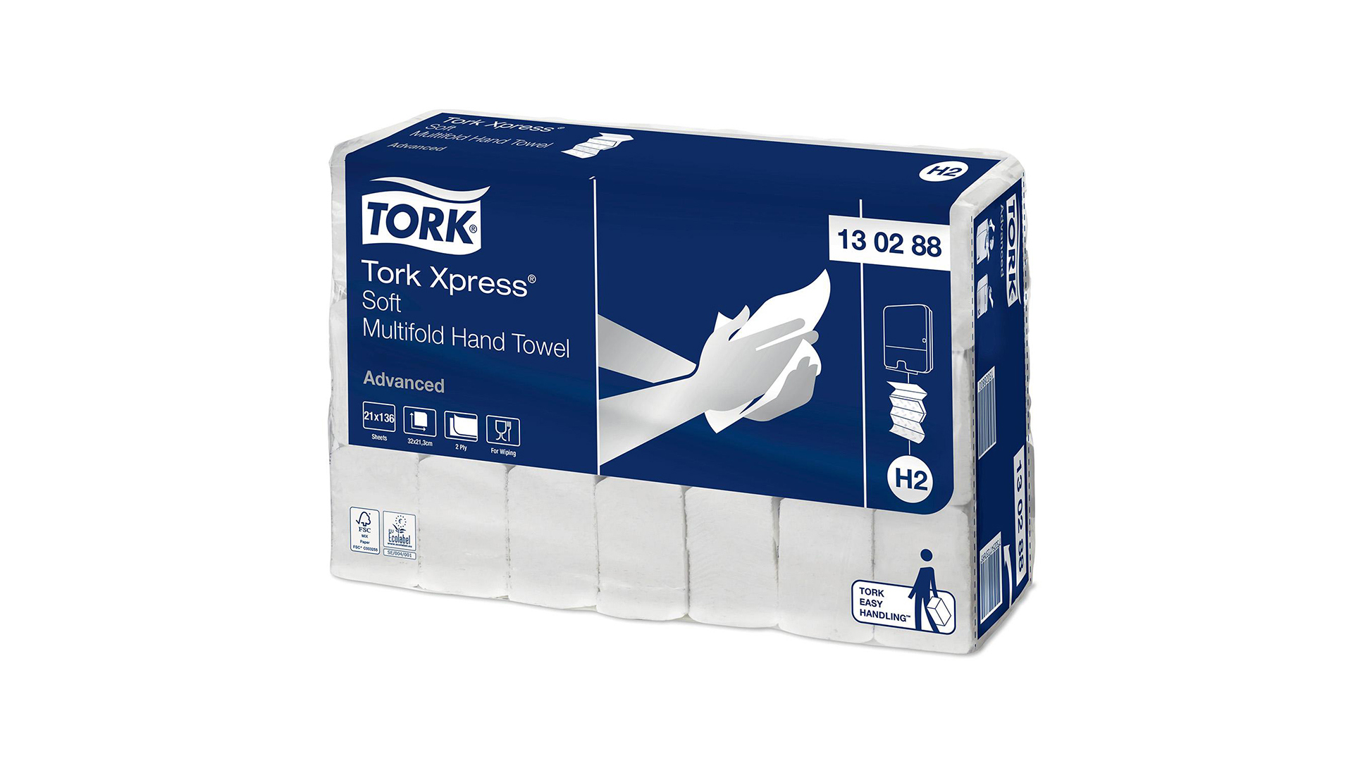 Håndaftørringspapir i ark, interfold