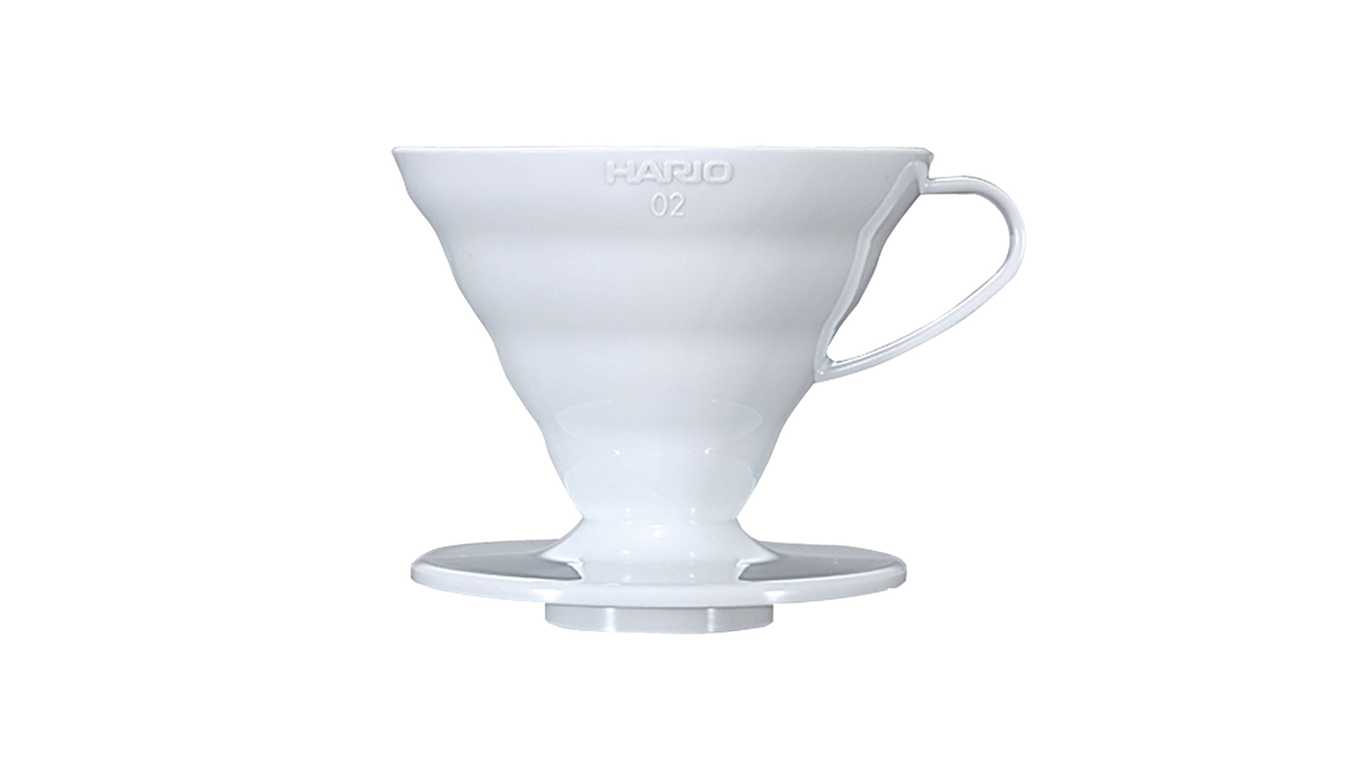 Hario V60 2-kops filterholder, porcelæn, hvid