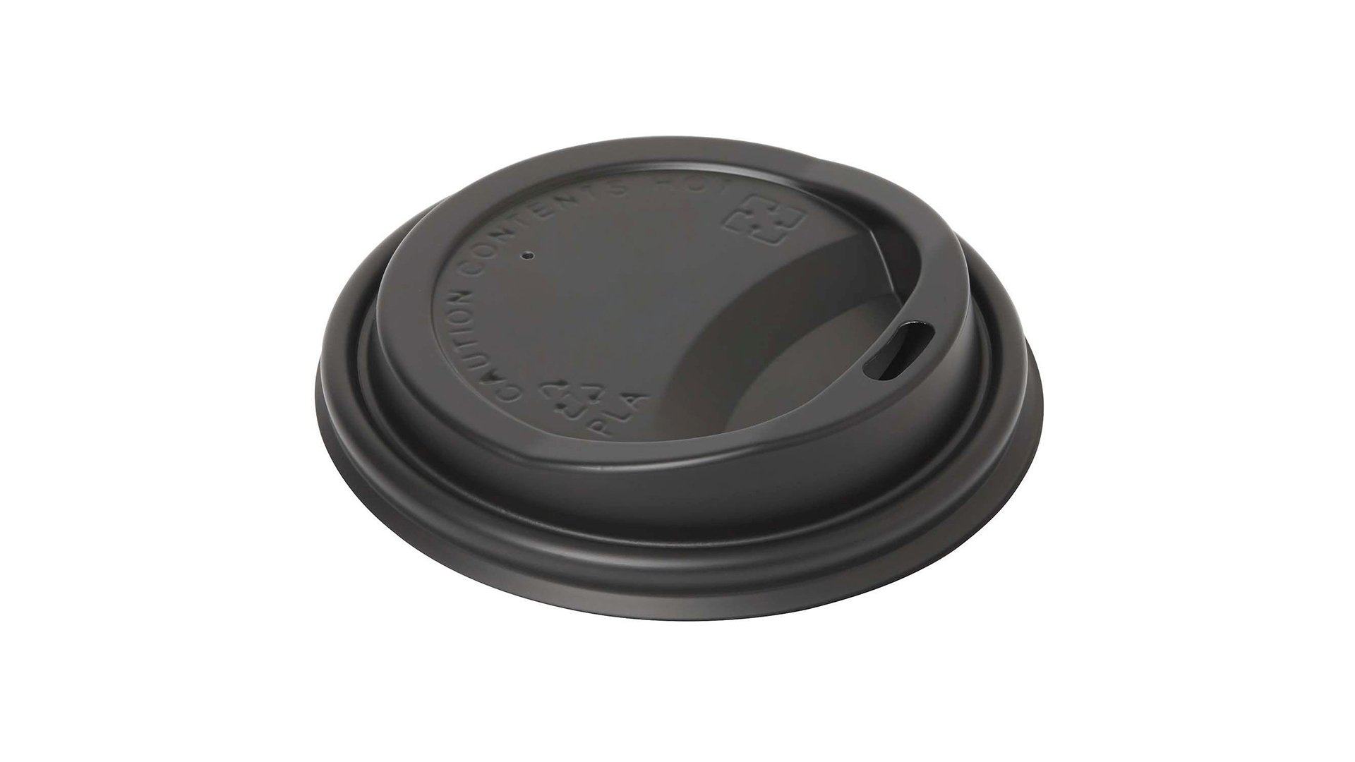 Plastlåg Ø90 Mm Bionedbrydelig CPLA Sort 16 X 50 Stk 207000060